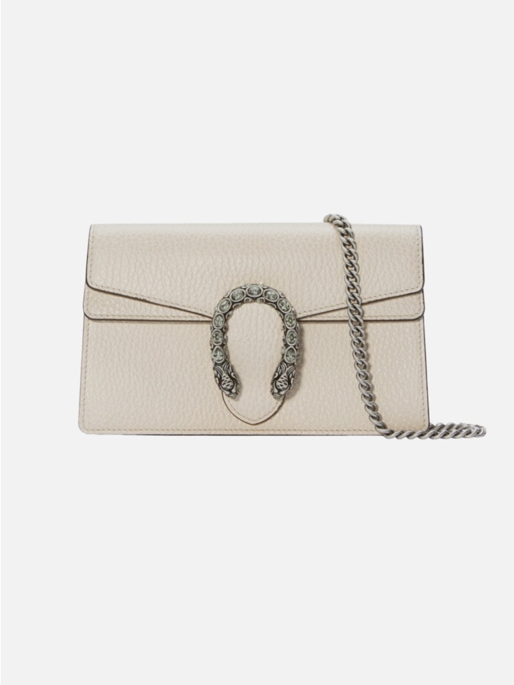 Gucci Mini Dionysus Leather Bag in Off-White